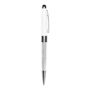 Caneta Metal Touch Branco ou Transparente na Zen Brindes - Presente Personalizado