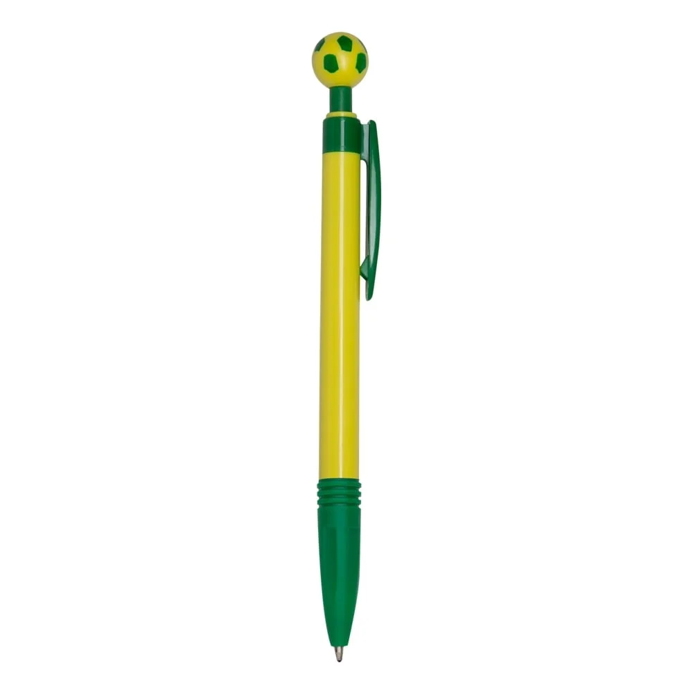 Caneta Bola de Futebol Brasil - X08110-AMA - Canetas Brinde Personalizado - Zen Brindes