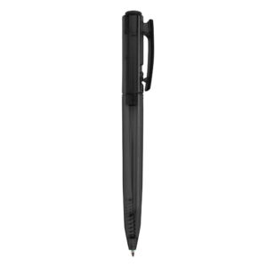 Caneta Plástica Translúcida - X01091T - Preto -  Brinde Personalizado - Zen Brindes