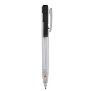 Caneta Plástica Transparente - X01091A - Canetas Brinde Personalizado - Zen Brindes