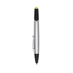 Caneta Plástica com Marca Texto - XER2049 - Canetas Brinde Personalizado - Zen Brindes