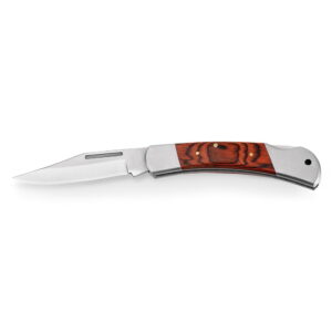 Canivete em aço inox e madeira Falcon Ii - S94031 - Ferramentas Brinde Personalizado - Zen Brindes