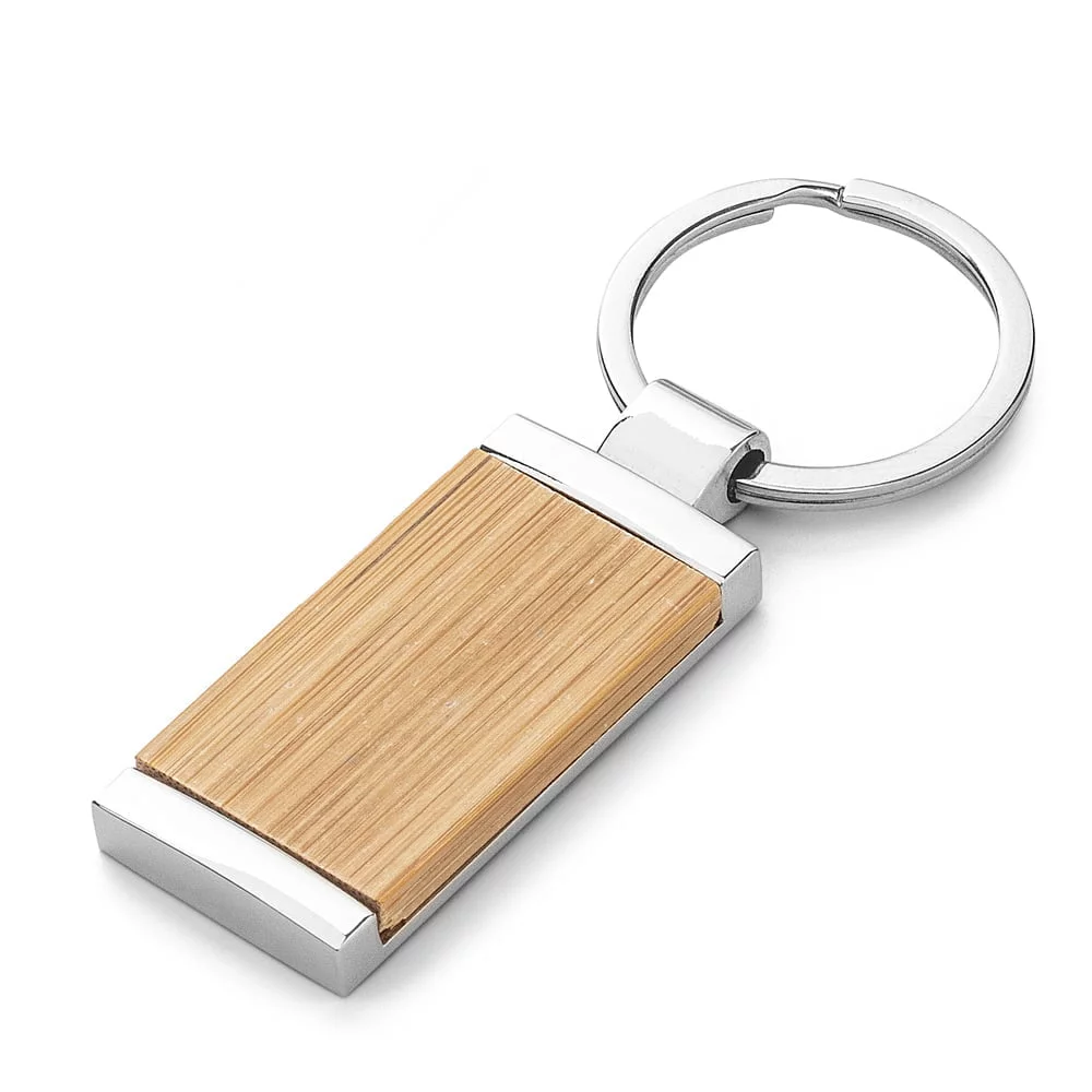 Chaveiro Bambu com Metal - ACH7050 - Chaveiros Brinde Personalizado - Zen Brindes