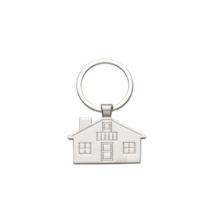 Chaveiro Metal Casa Prata na Zen Brindes - Presente Personalizado