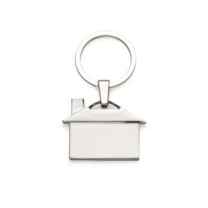 Chaveiro Metal Casa Prata na Zen Brindes - Presente Personalizado
