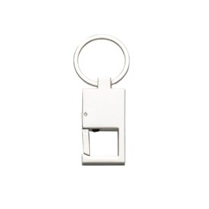 Chaveiro Metal Mosquetão Brilhante Prata na Zen Brindes - Presente Personalizado