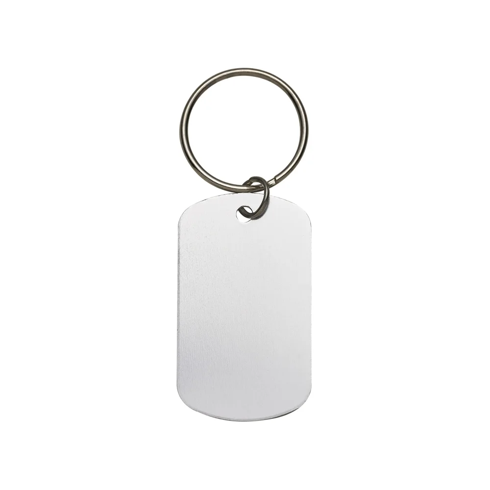 Chaveiro Metal Plaquinha Prata na Zen Brindes - Presente Personalizado