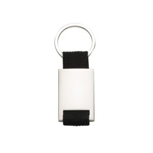Chaveiro Metal com Nylon - X04489 - Preto -  Brinde Personalizado - Zen Brindes