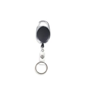 Chaveiro Retrátil Preto na Zen Brindes - Presente Personalizado