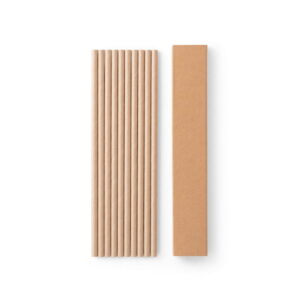 Kit de 10 canudos em papel kraft Lamone - S94098 - Linha Cozinha Brinde Personalizado - Zen Brindes