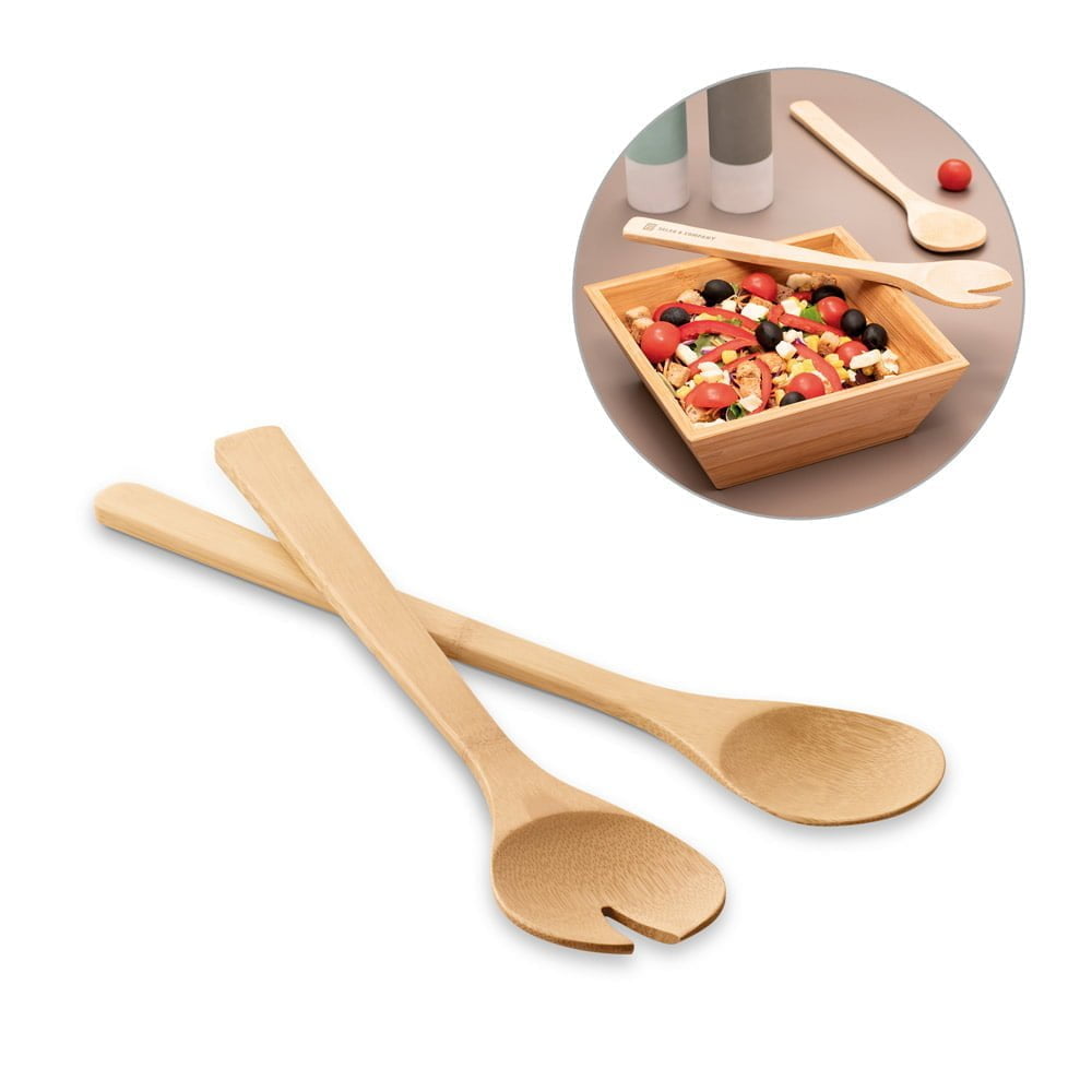 Kit de 2 talheres para salada Salvy - S93969 - Linha Cozinha Brinde Personalizado - Zen Brindes