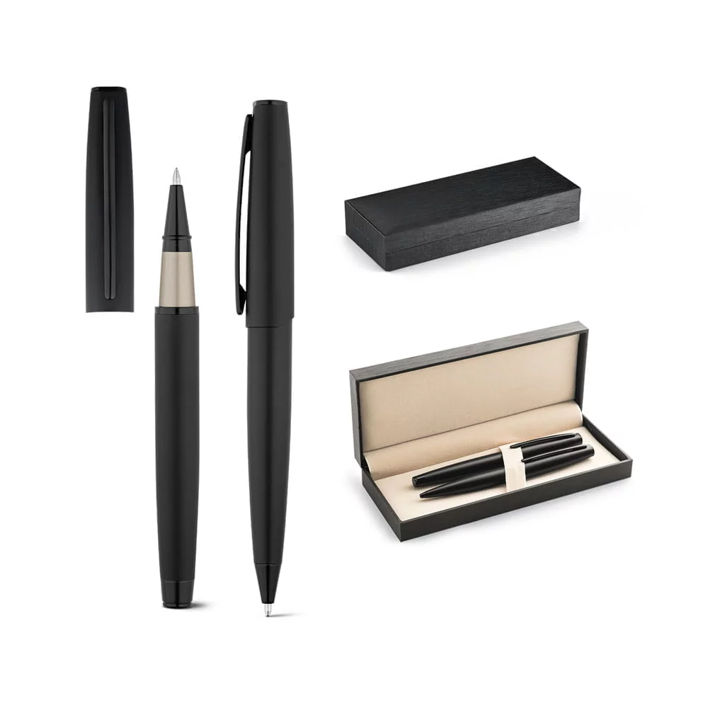 Kit de Roller e Caneta esferográfica Benton - S51842 - Combos Brinde Personalizado - Zen Brindes