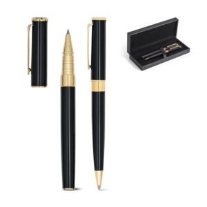 Kit de Roller e Caneta esferográfica Versailles - S81146 - Combos Brinde Personalizado - Zen Brindes