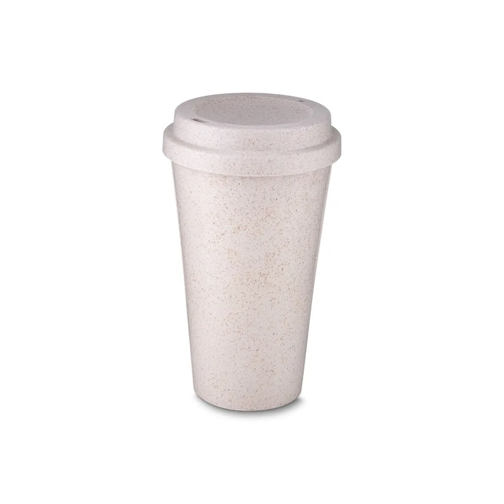 Copo Fibra de Arroz 550ml Bege na Zen Brindes - Presente Personalizado
