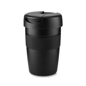 Copo Inox Parede Dupla 350ml Preto na Zen Brindes - Presente Personalizado