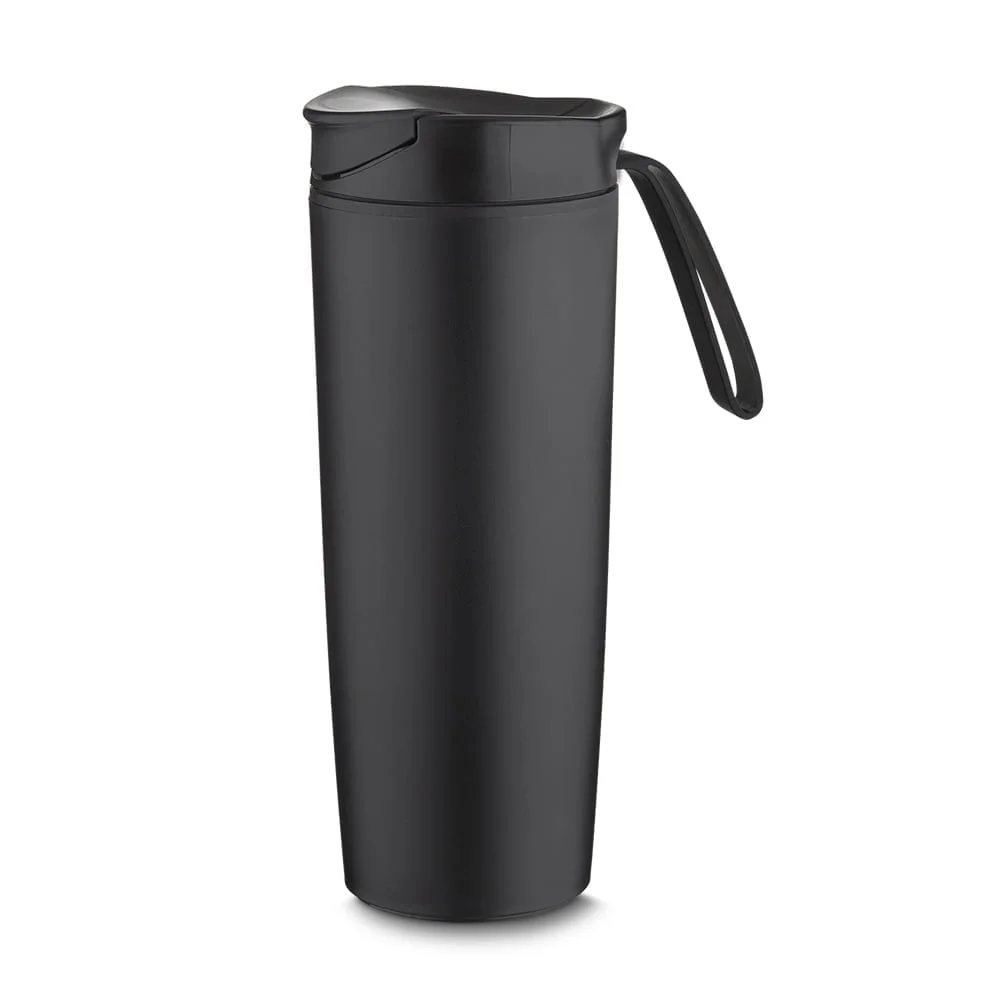 Copo Plástico 400ml Anti Queda Preto na Zen Brindes - Presente Personalizado