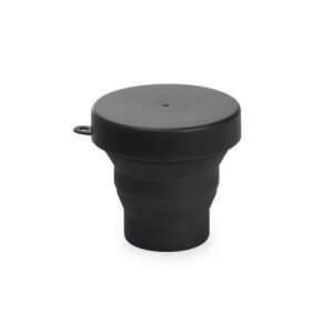 Copo Retrátil de Silicone 150ml - X18636 - Preto -  Brinde Personalizado - Zen Brindes