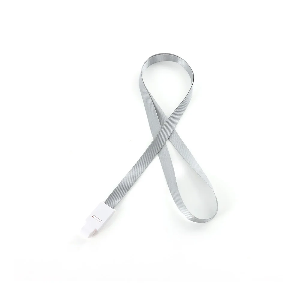 Cordão para Crachá Poliéster - X06026 - Cinza -  Brinde Personalizado - Zen Brindes