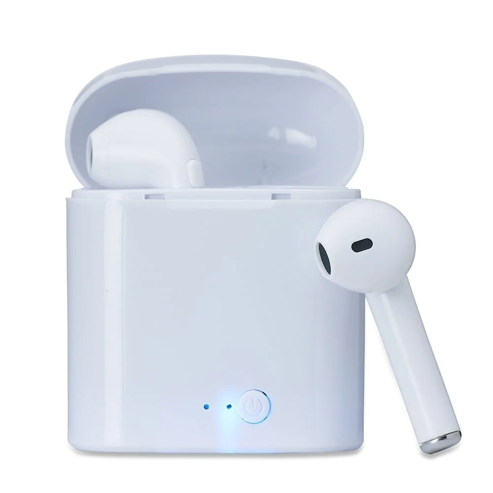 Fone de Ouvido Bluetooth com Case Carregador Branco ou Transparente na Zen Brindes - Presente Personalizado
