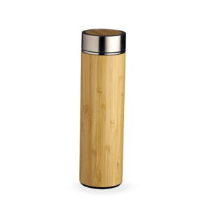 Garrafa Bambu Térmica 500ml com Infusor - X18642 - Squeezes Brinde Personalizado - Zen Brindes