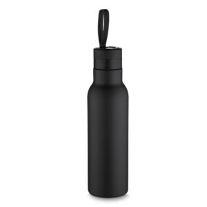 Garrafa Parede Dupla Inox 500ml Preto na Zen Brindes - Presente Personalizado
