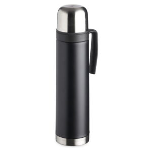 Garrafa Térmica Inox 1 Litro - X02090 - Preto -  Brinde Personalizado - Zen Brindes