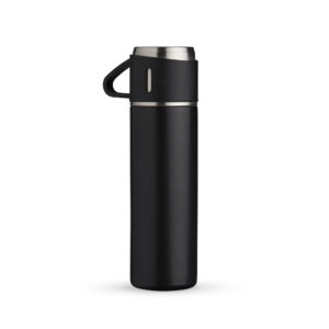 Garrafa Térmica Inox 450ml - X18639 - Cinza -  Brinde Personalizado - Zen Brindes