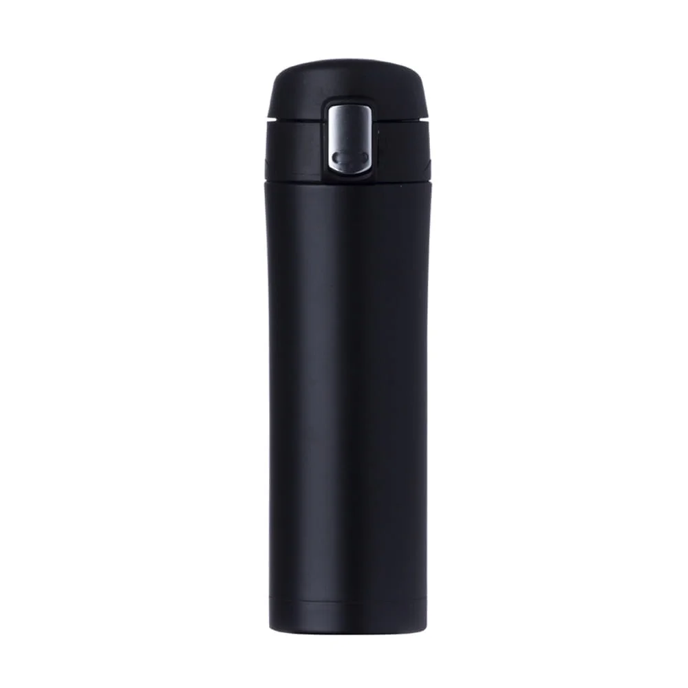 Garrafa Térmica Metal 450ml Preto na Zen Brindes - Presente Personalizado