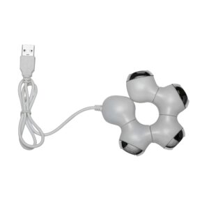 Hub Plástico Articulável com formato de Estrela Branco ou Transparente na Zen Brindes - Presente Personalizado