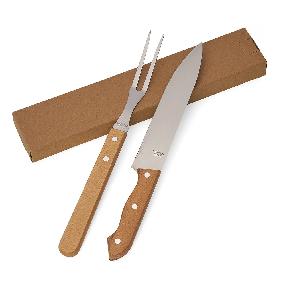 Kit Churrasco 2 Peças Marrom na Zen Brindes - Presente Personalizado