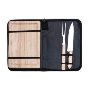 Kit Churrasco 3 Peças Natural na Zen Brindes - Presente Personalizado