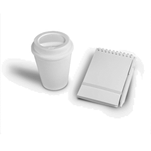 Kit Escritório Copo, Bloco e Caneta - ACJ40024 - Copos Brinde Personalizado - Zen Brindes