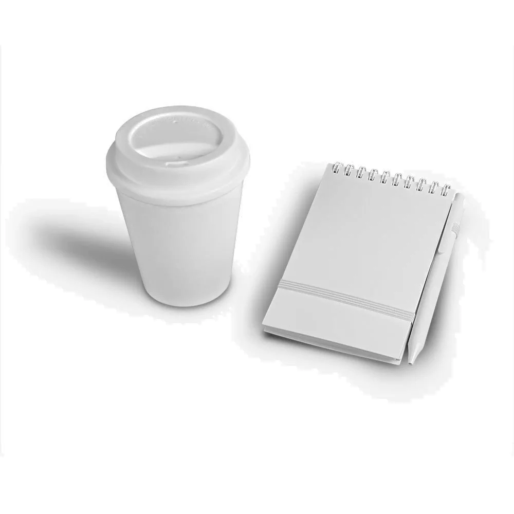 Kit Escritório Copo, Bloco e Caneta - ACJ40024 - Copos Brinde Personalizado - Zen Brindes