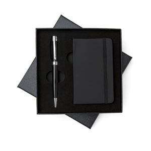 Kit Executivo 2 Peças Preto na Zen Brindes - Presente Personalizado