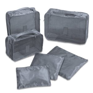 Kit Necessaires 6 Peças - X18538 - Prata -  Brinde Personalizado - Zen Brindes