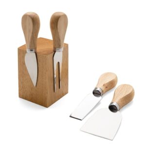 Kit Queijo 4 Peças - X18620 - Vinho e queijo Brinde Personalizado - Zen Brindes
