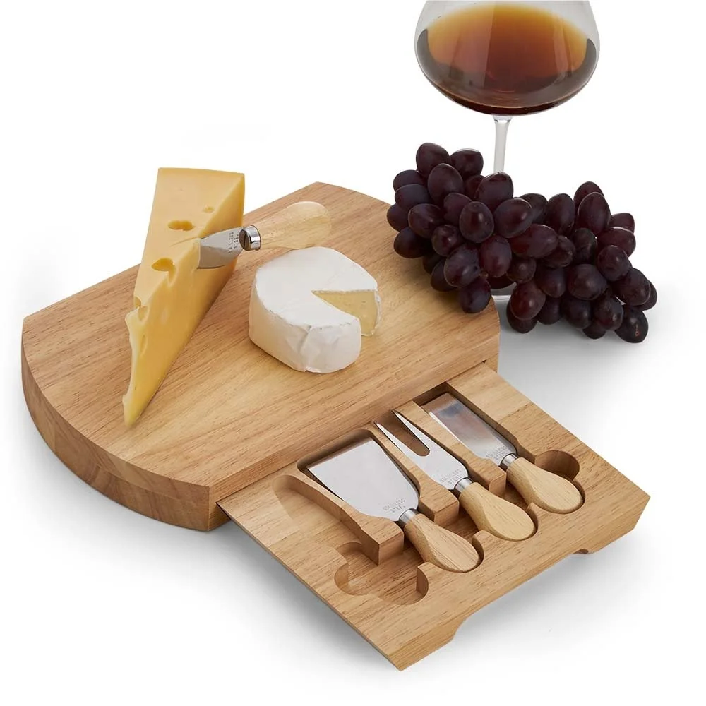 Kit Queijo 5 Peças - X05222 - Vinho e queijo Brinde Personalizado - Zen Brindes