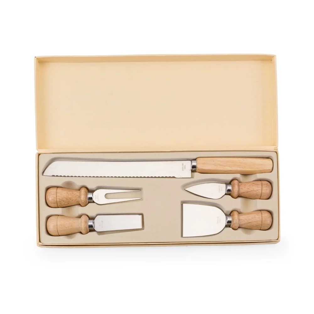 Kit Queijo 5 peças - X07312 - Vinho e queijo Brinde Personalizado - Zen Brindes