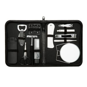Kit Viagem 12 Peças Preto na Zen Brindes - Presente Personalizado