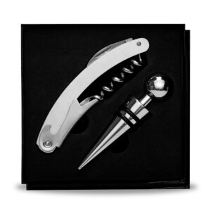 Kit Vinho 2 Peças Preto na Zen Brindes - Presente Personalizado