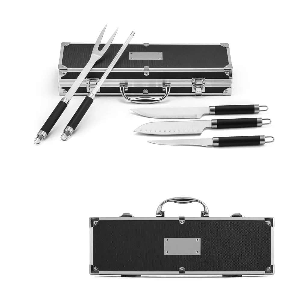 Kit churrasco Valastro - S94109 - Churrasco Brinde Personalizado - Zen Brindes
