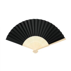 Leque Bambu - X06016 - Preto -  Brinde Personalizado - Zen Brindes