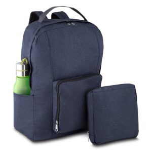 Mochila Dobrável de Poliéster Azul na Zen Brindes - Presente Personalizado