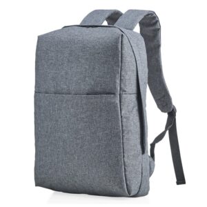 Mochila Poliéster com Bloqueador RFID Prata na Zen Brindes - Presente Personalizado