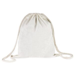 Mochila Saco Algodão Bege na Zen Brindes - Presente Personalizado