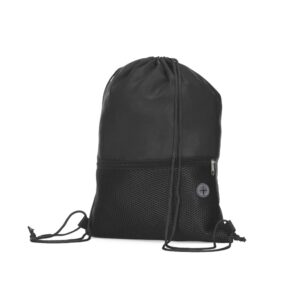 Mochila Saco em Poliéster Preto na Zen Brindes - Presente Personalizado