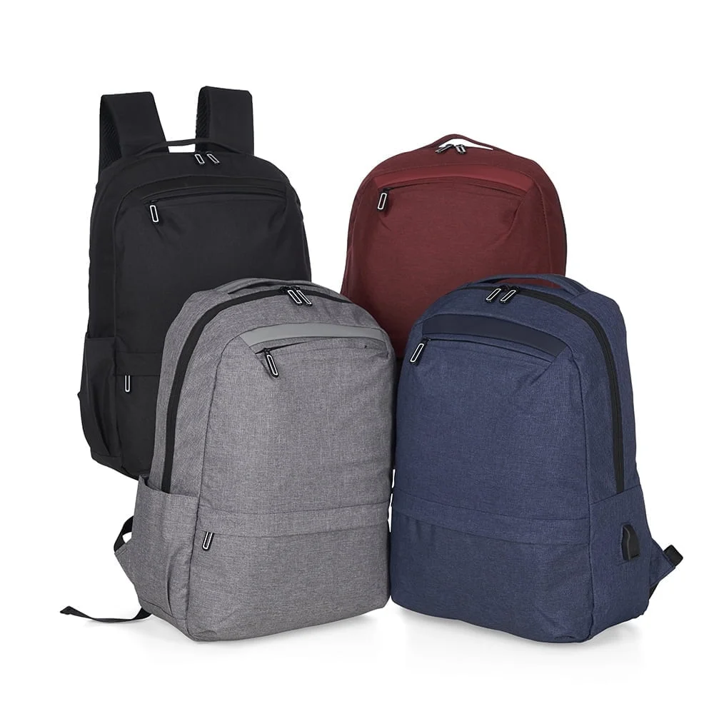 Mochila de Nylon USB 21L - X04057 - Mochilas Brinde Personalizado - Zen Brindes