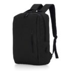 Mochila de Nylon USB 21L Preto na Zen Brindes - Presente Personalizado