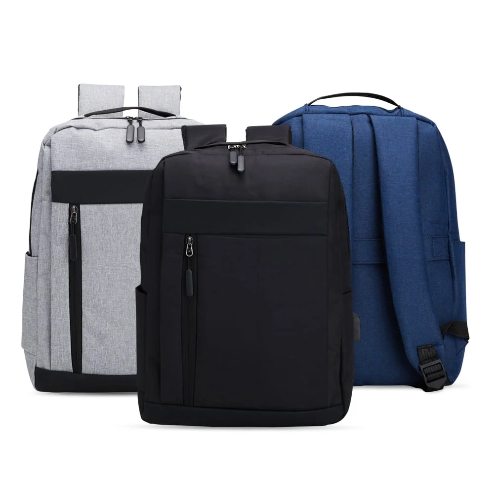 Mochila de Nylon USB 21L - X1325C - Mochilas Brinde Personalizado - Zen Brindes