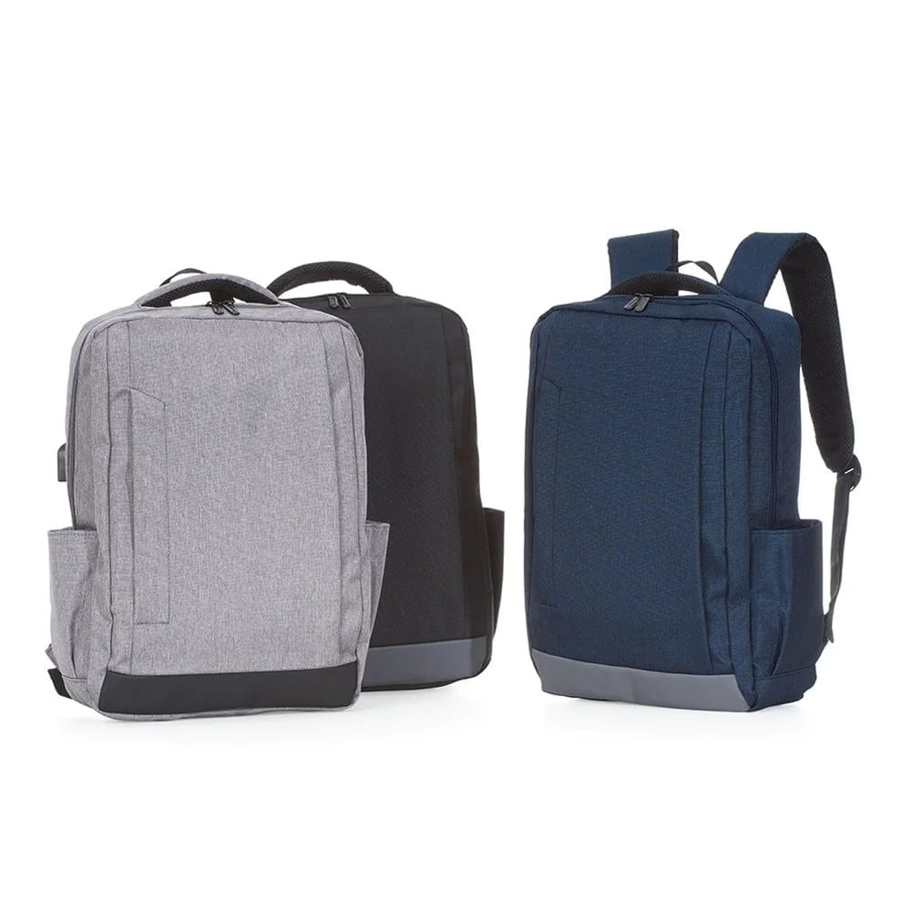 Mochila de Nylon USB - X03034 - Mochilas Brinde Personalizado - Zen Brindes